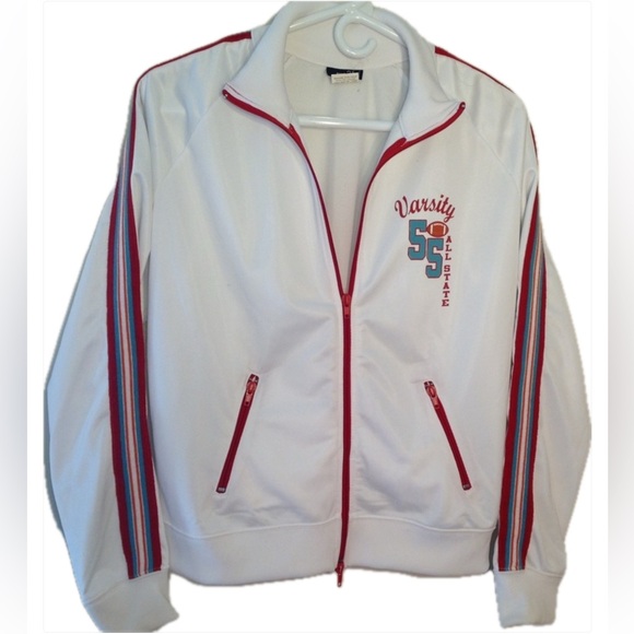 Rue21 Jackets & Blazers - RUE 21 WARM UP JACKET LARGE WHITE RED AND TEAL